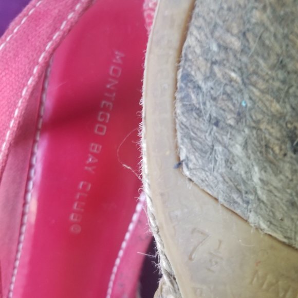 2for30! Coral Wedge Espadrilles - Picture 4 of 7